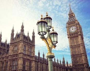 A street view picture of Big Ben tower